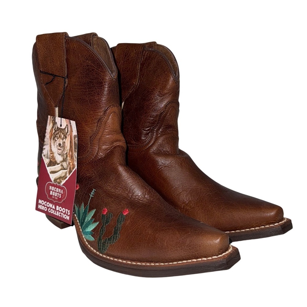 NWT Nocona Boots | Womens 9.5B Agave Embroidery Snip Toe Cowboy Booties
